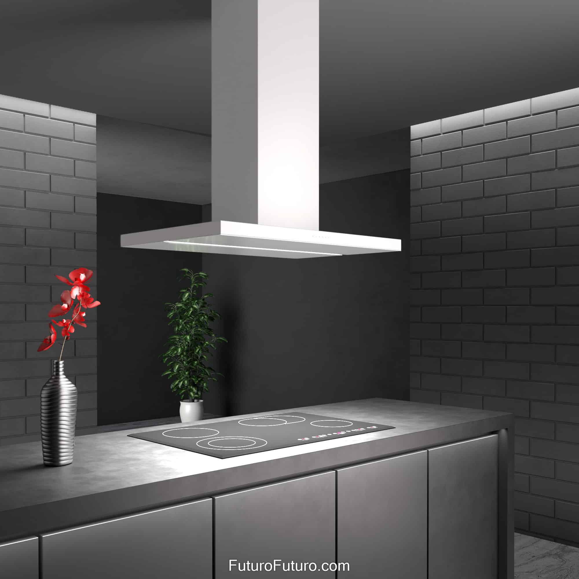 36″ Viale White Island Range Hood IS36VIALEWHT