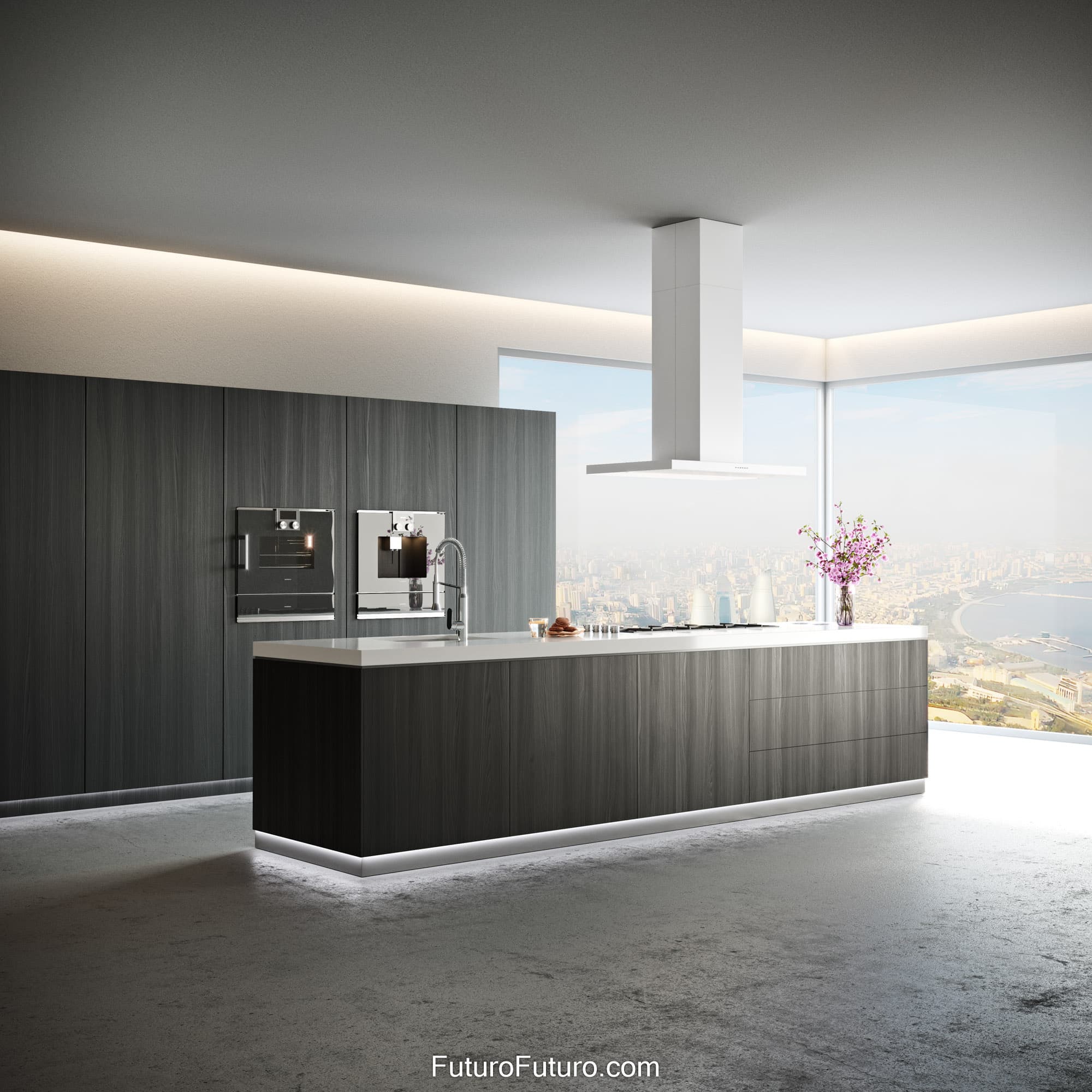 36″ Viale White Island Range Hood IS36VIALEWHT