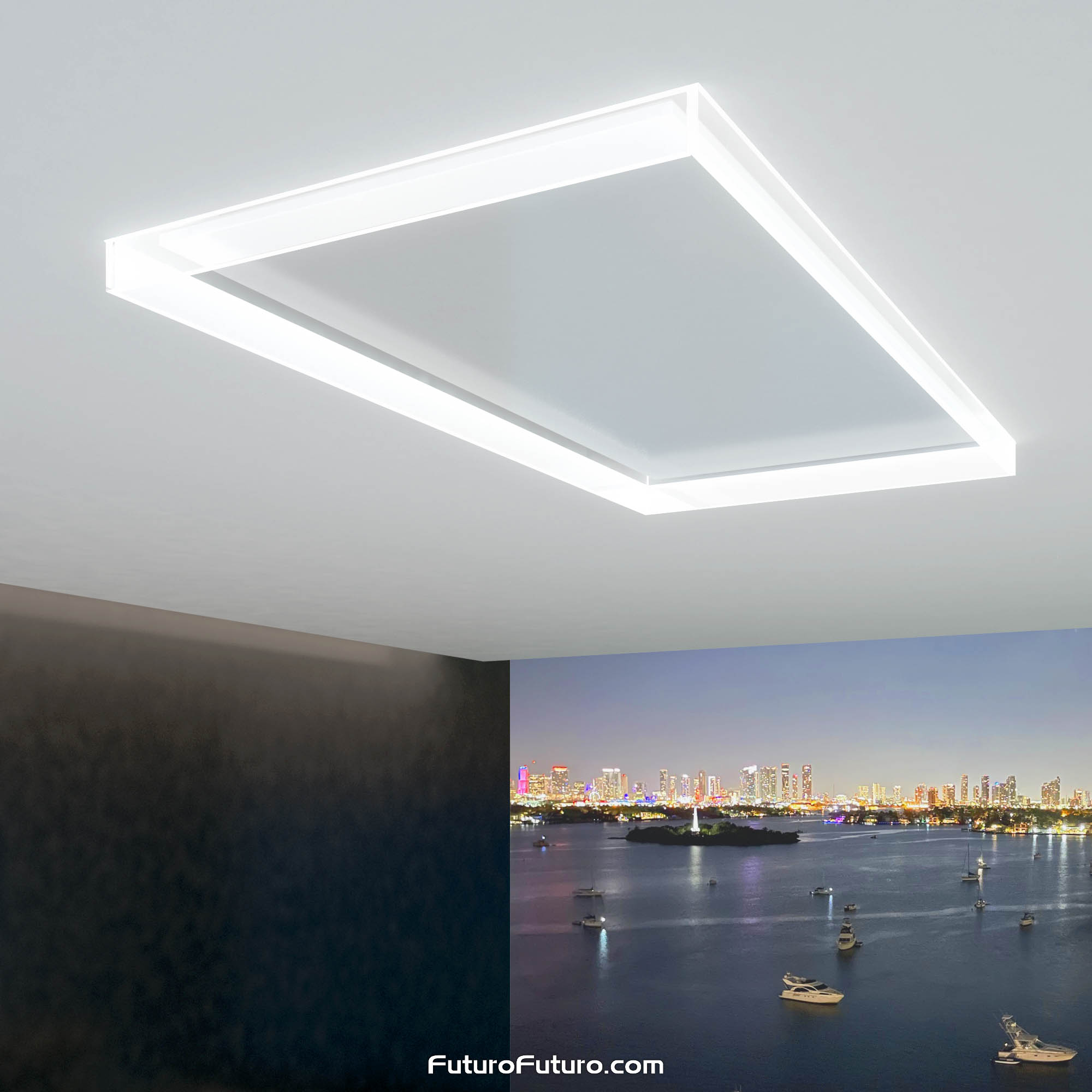 48″ Alina White Ceiling/Soffit Range Hood IS48ALINAWHT