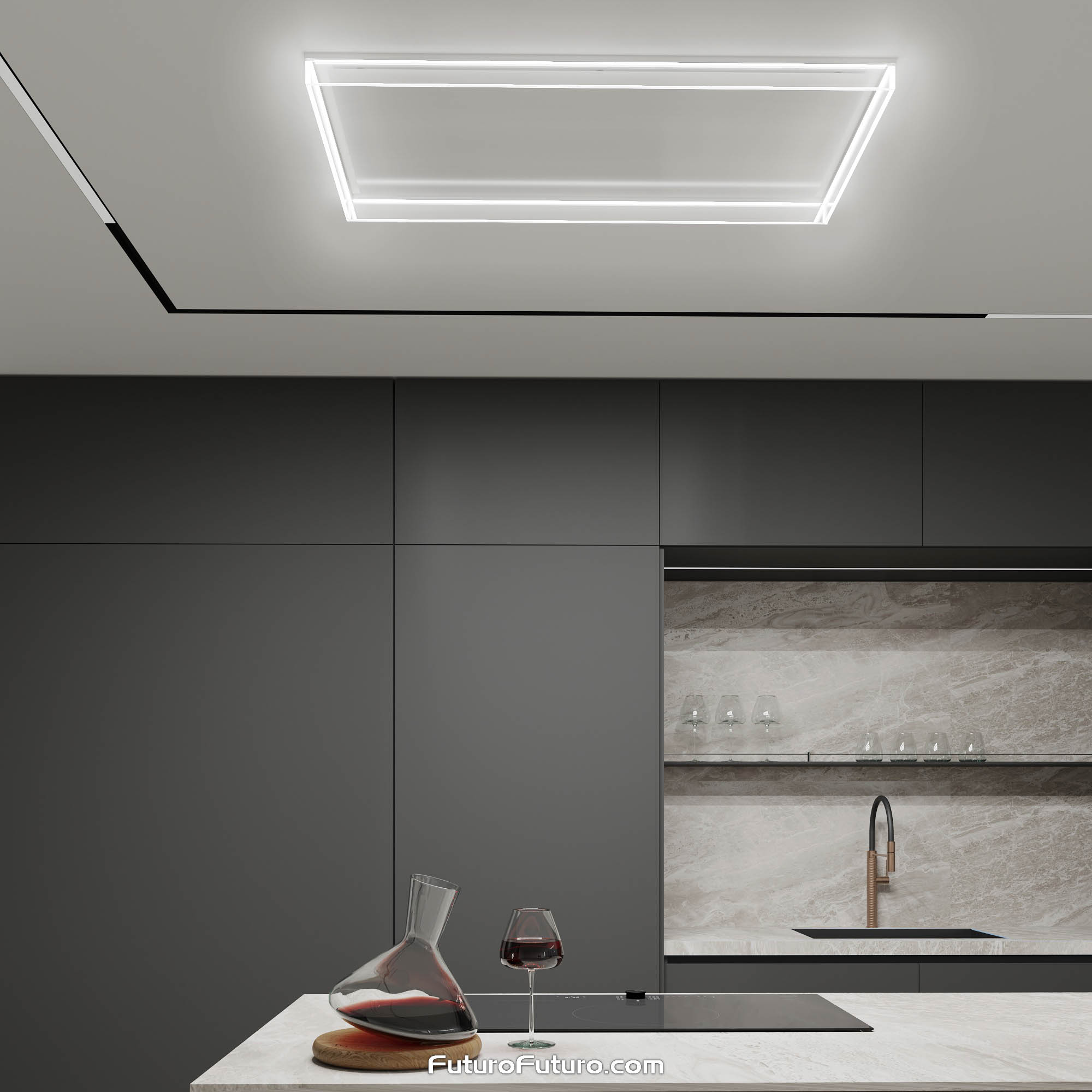 48″ Alina White Ceiling/Soffit Range Hood IS48ALINAWHT