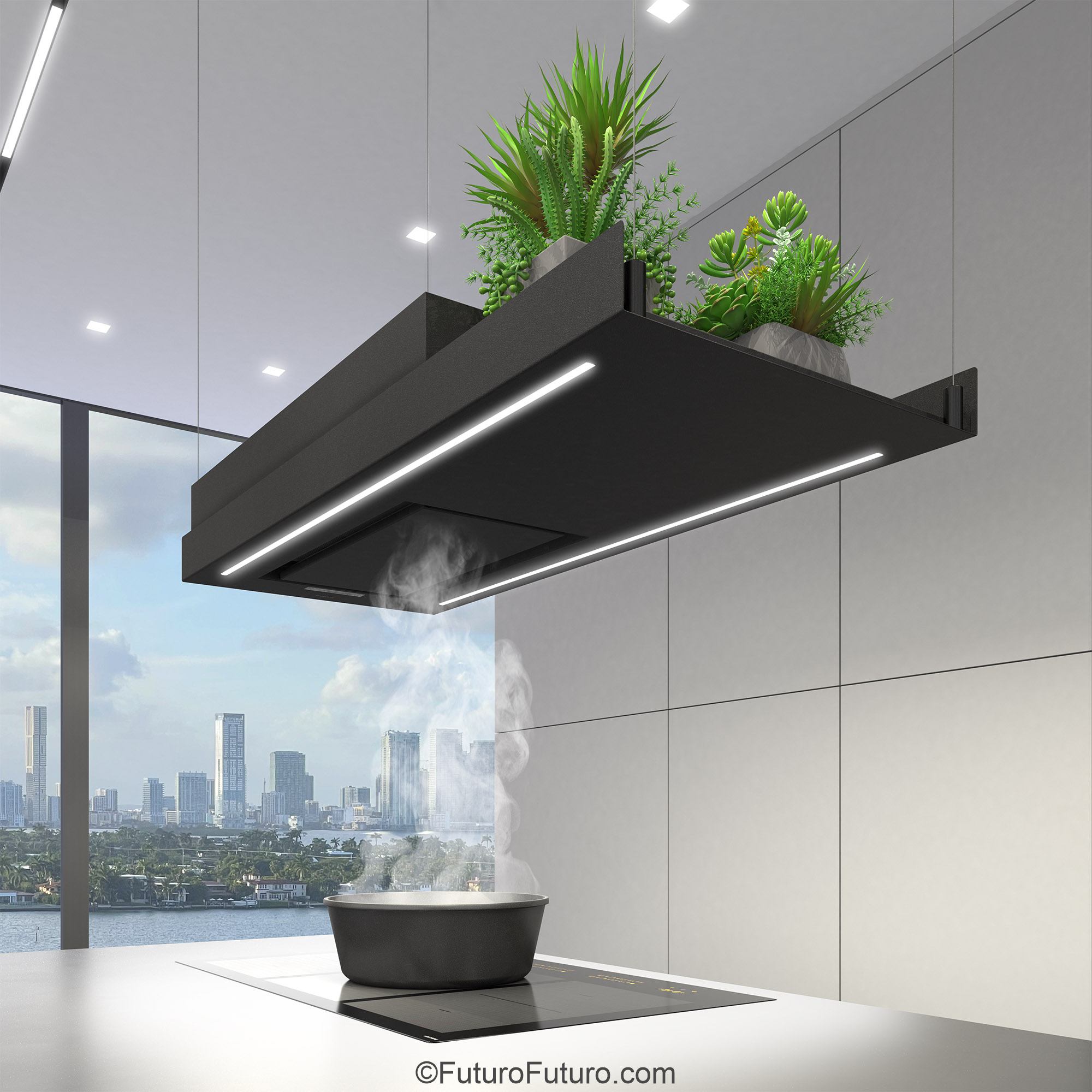 48″ Horizon Black Island Range Hood IS48HORIZONBLK