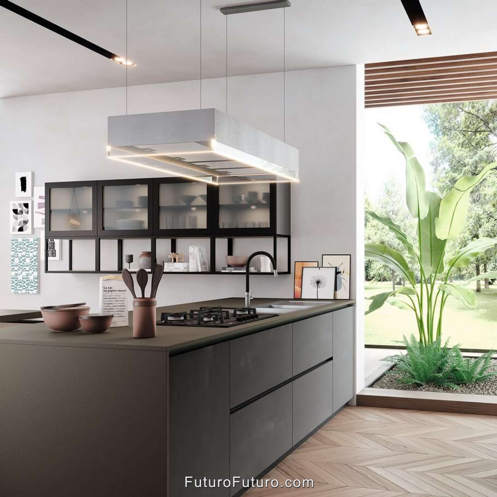 48″ Perimeter White Island Range Hood IS48PERIMETERWHT
