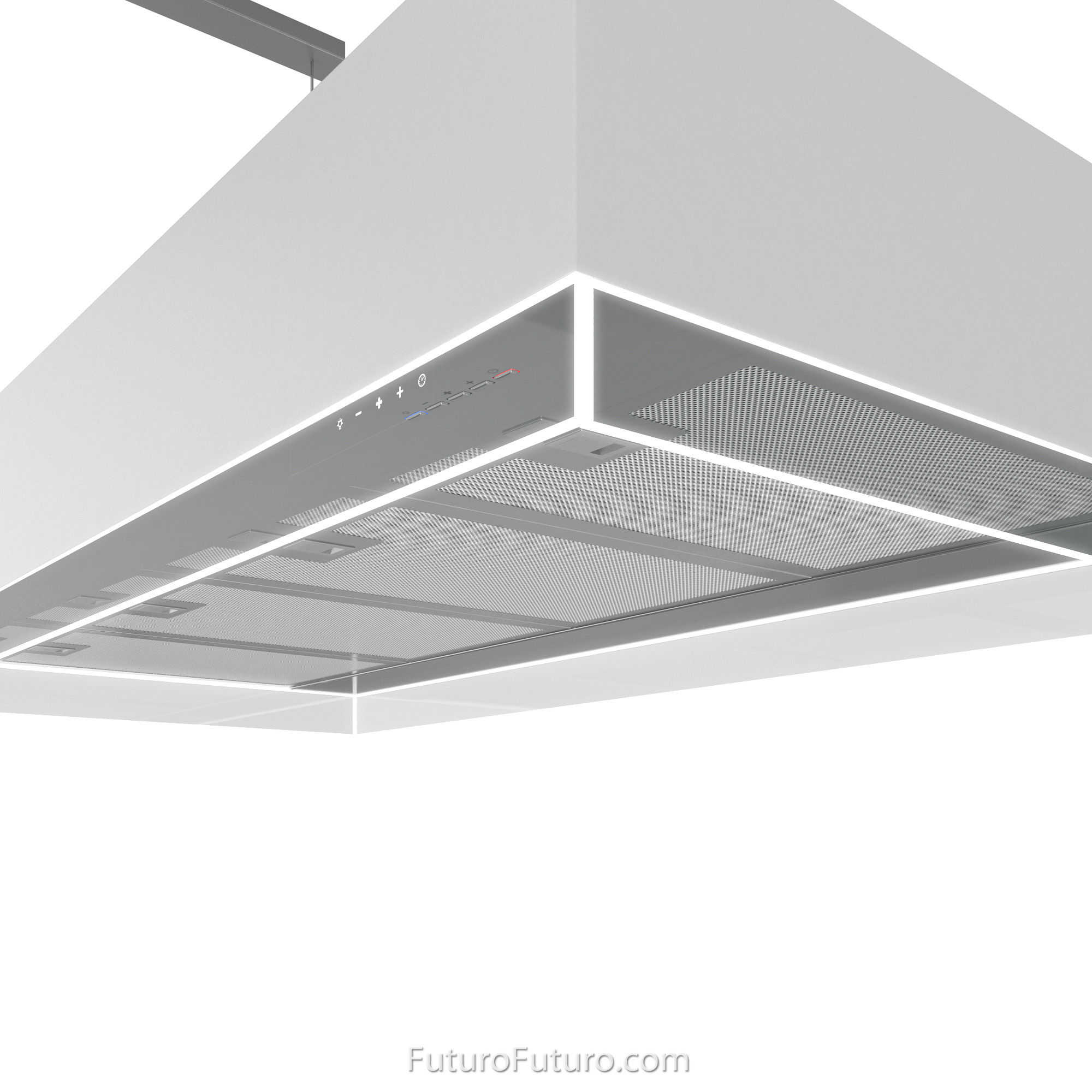 48″ Perimeter White Island Range Hood IS48PERIMETERWHT