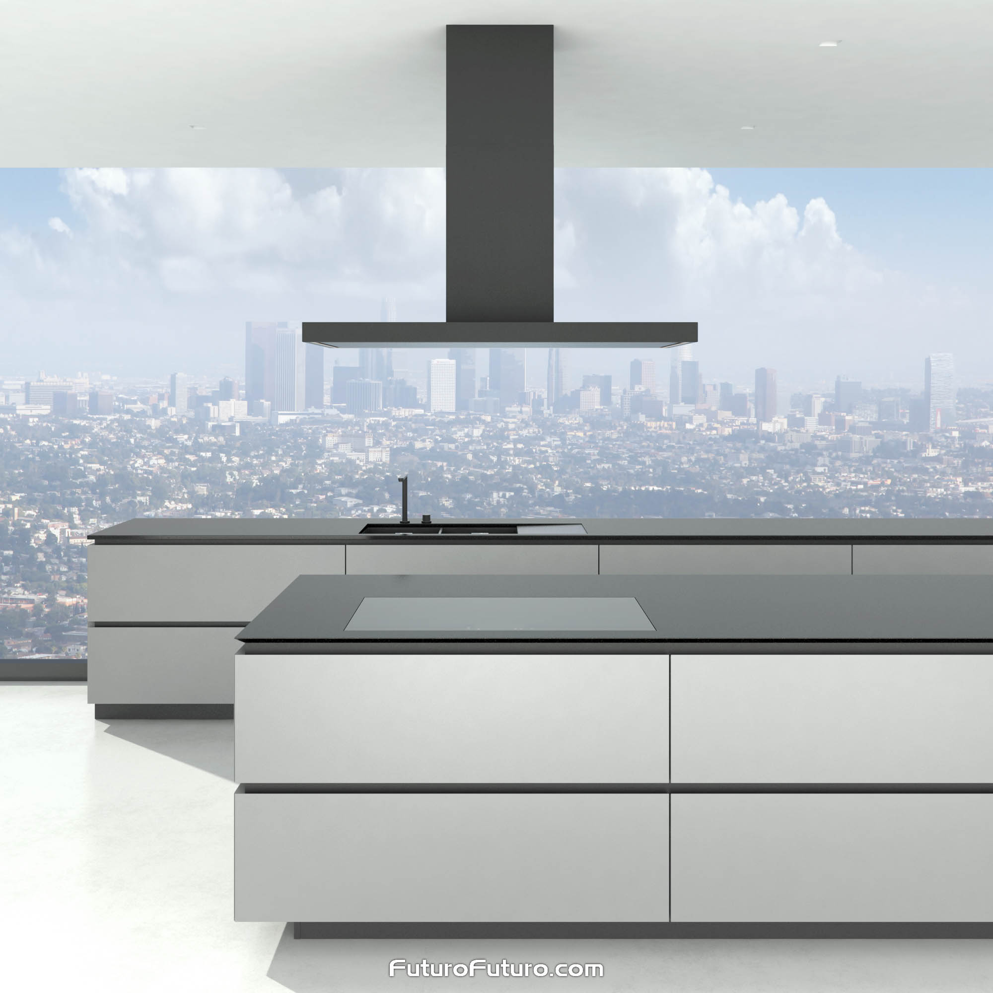 48″ Turo Black Island Range Hood IS48TUROBLK