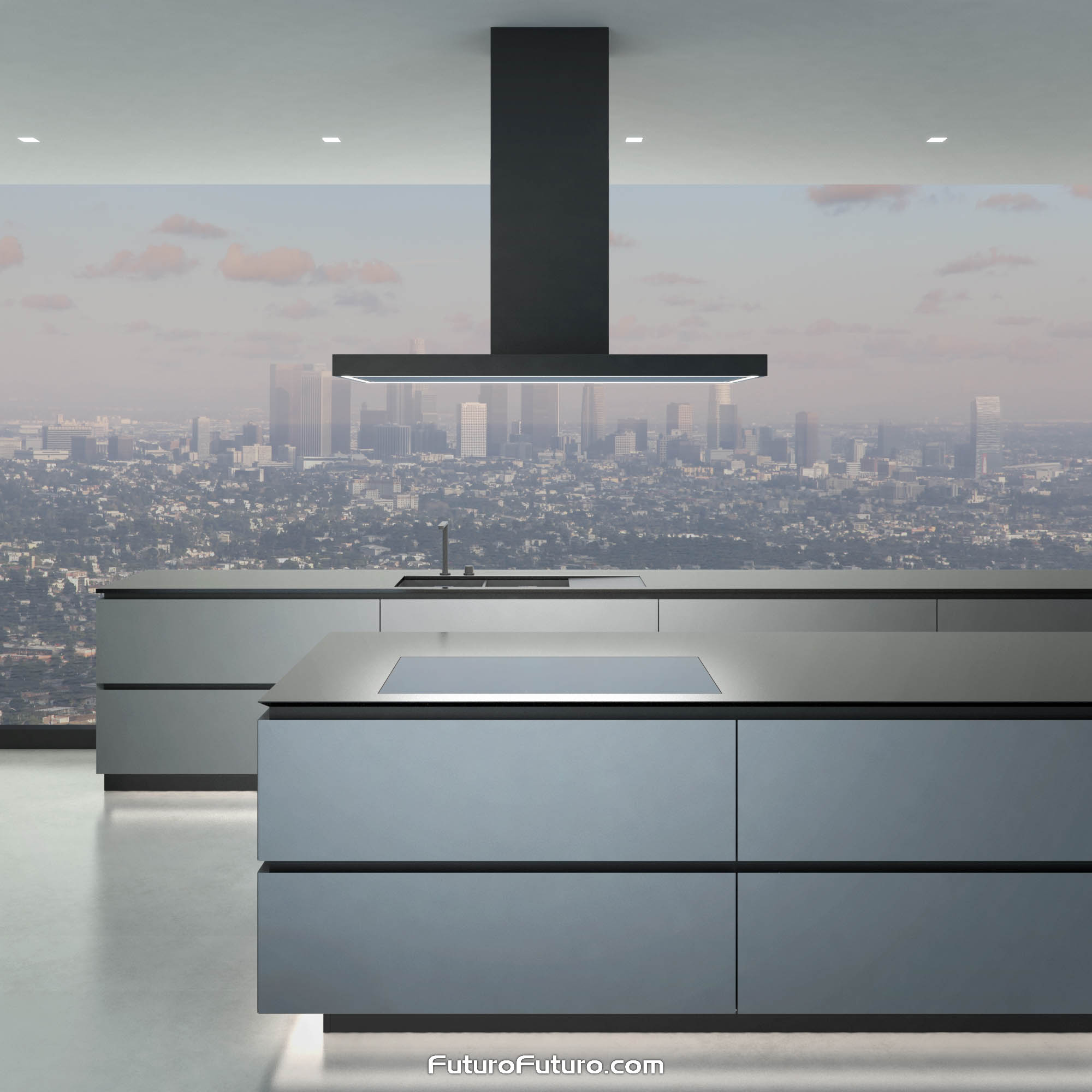 48″ Turo Black Island Range Hood IS48TUROBLK