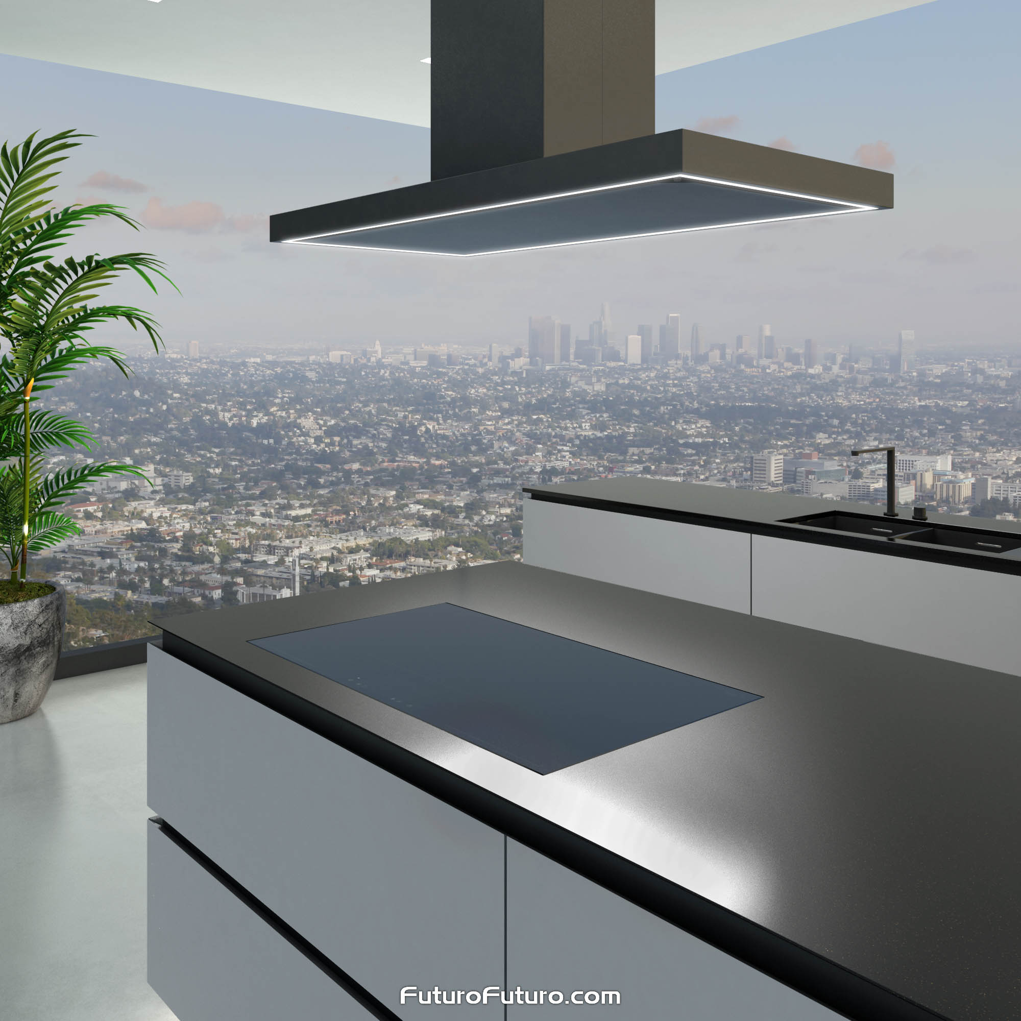 48″ Turo Black Island Range Hood IS48TUROBLK