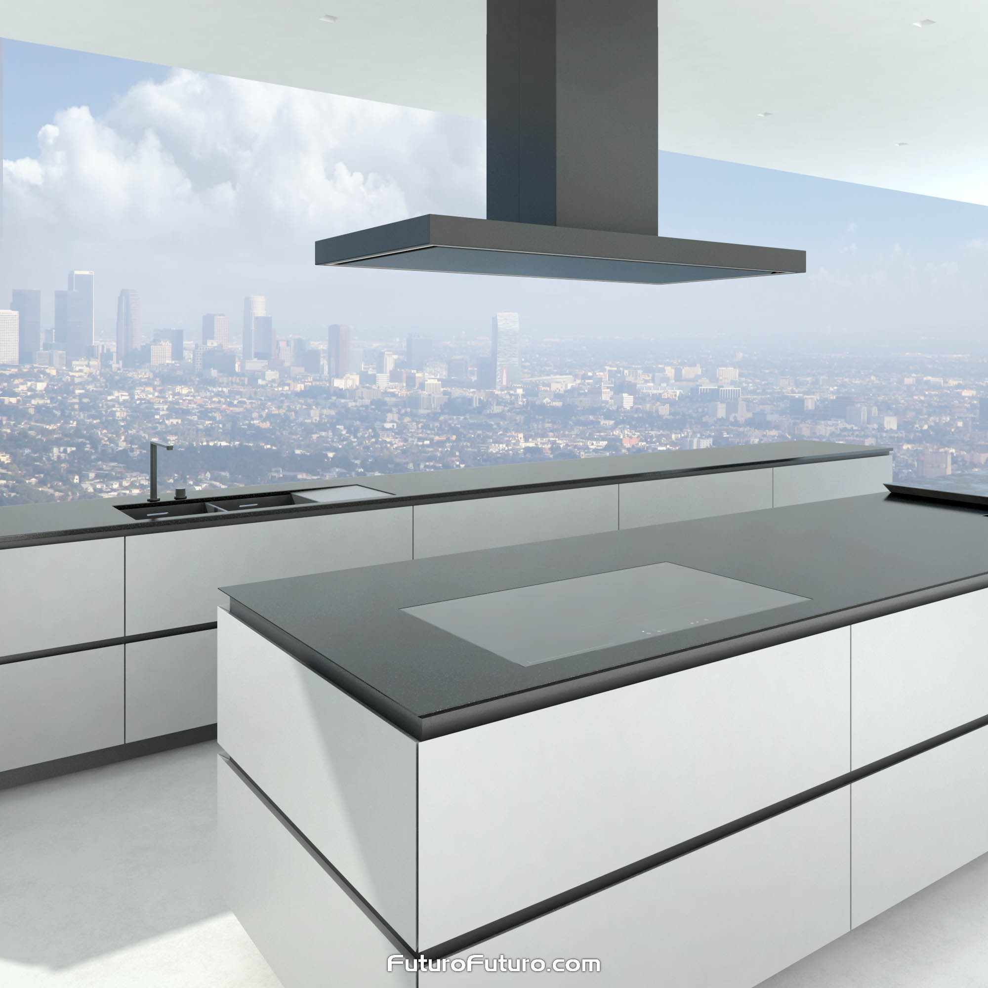 48″ Turo Black Island Range Hood IS48TUROBLK