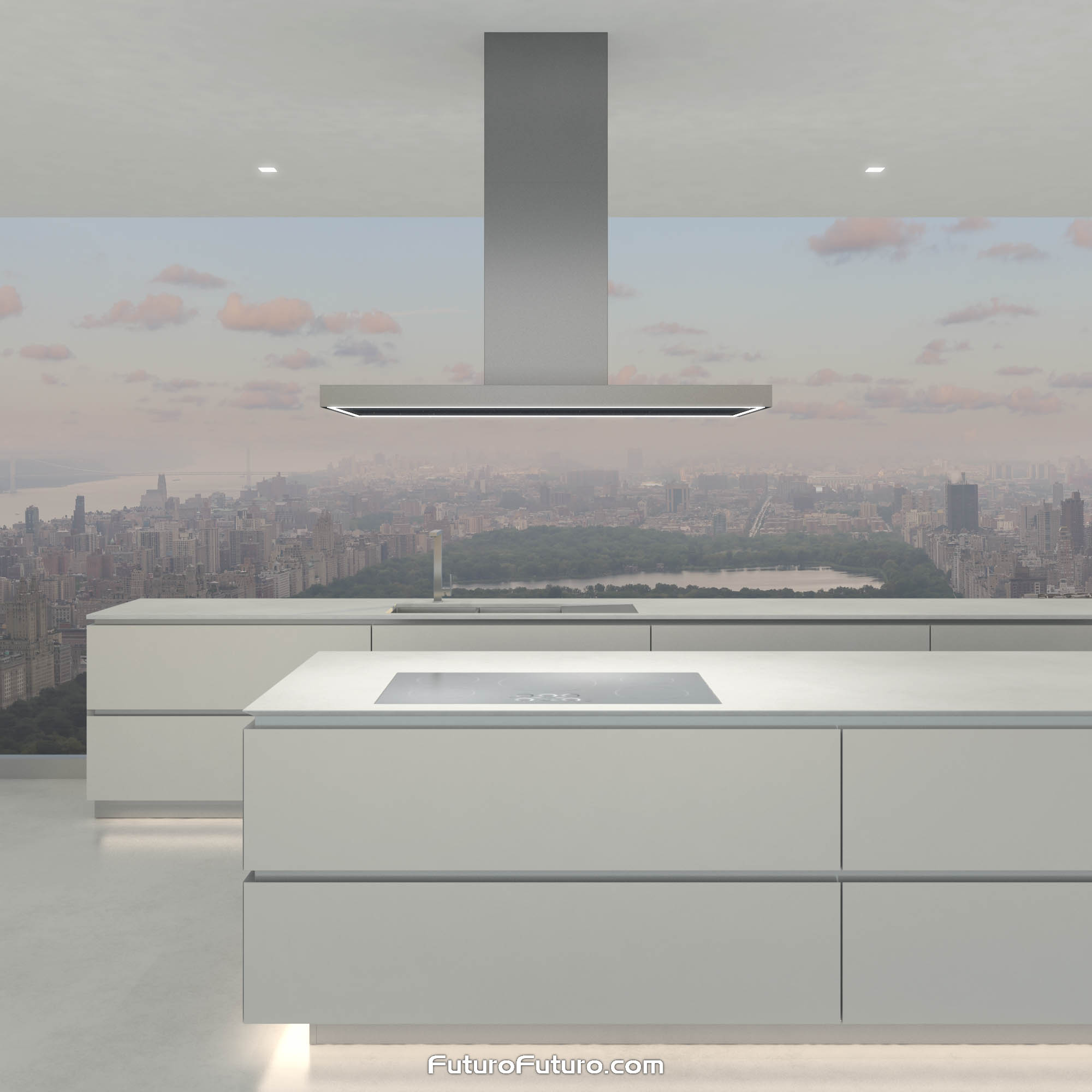 48″ Turo Inox Island Range Hood IS48TUROINOX