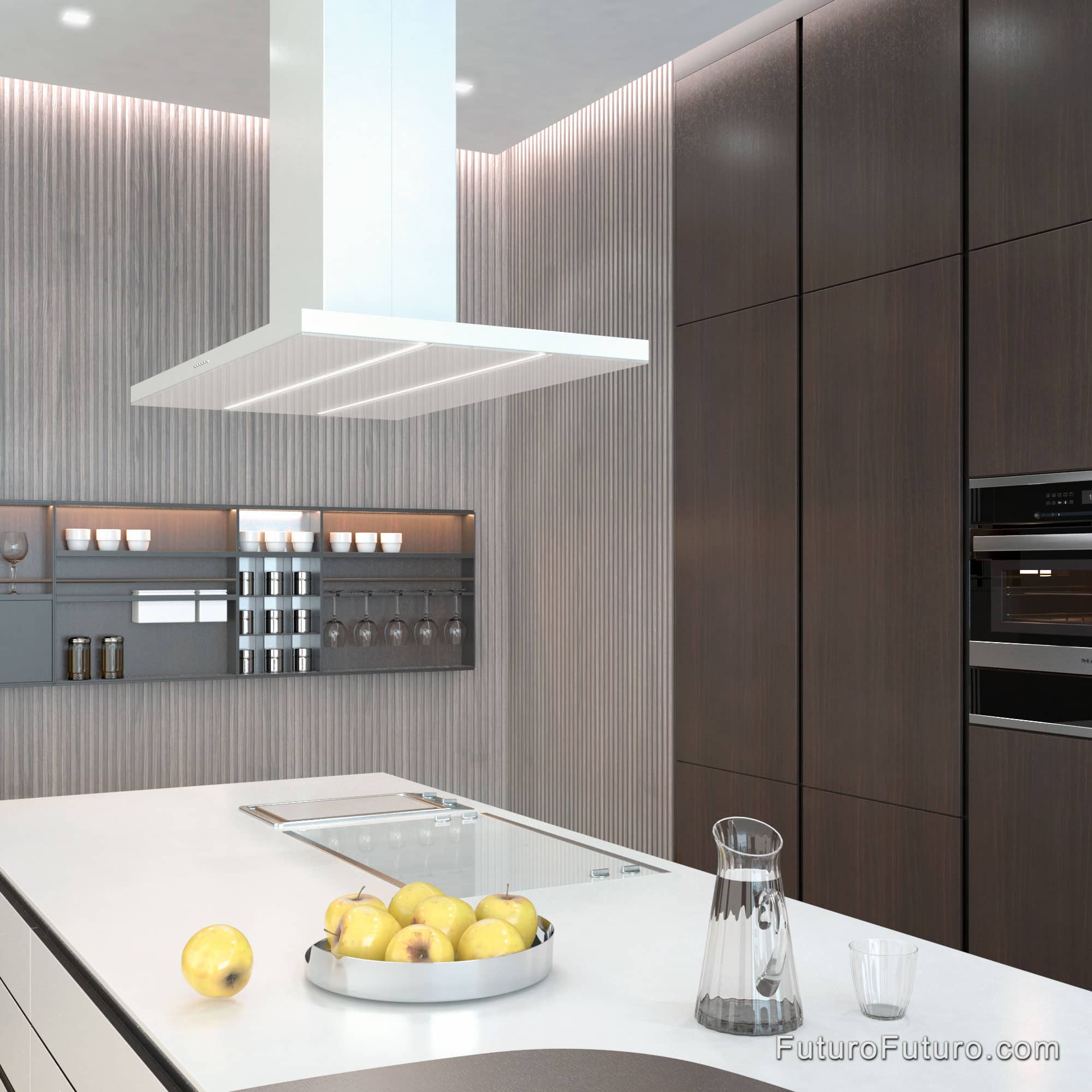 48″ Viale White Island Range Hood IS48VIALEWHT