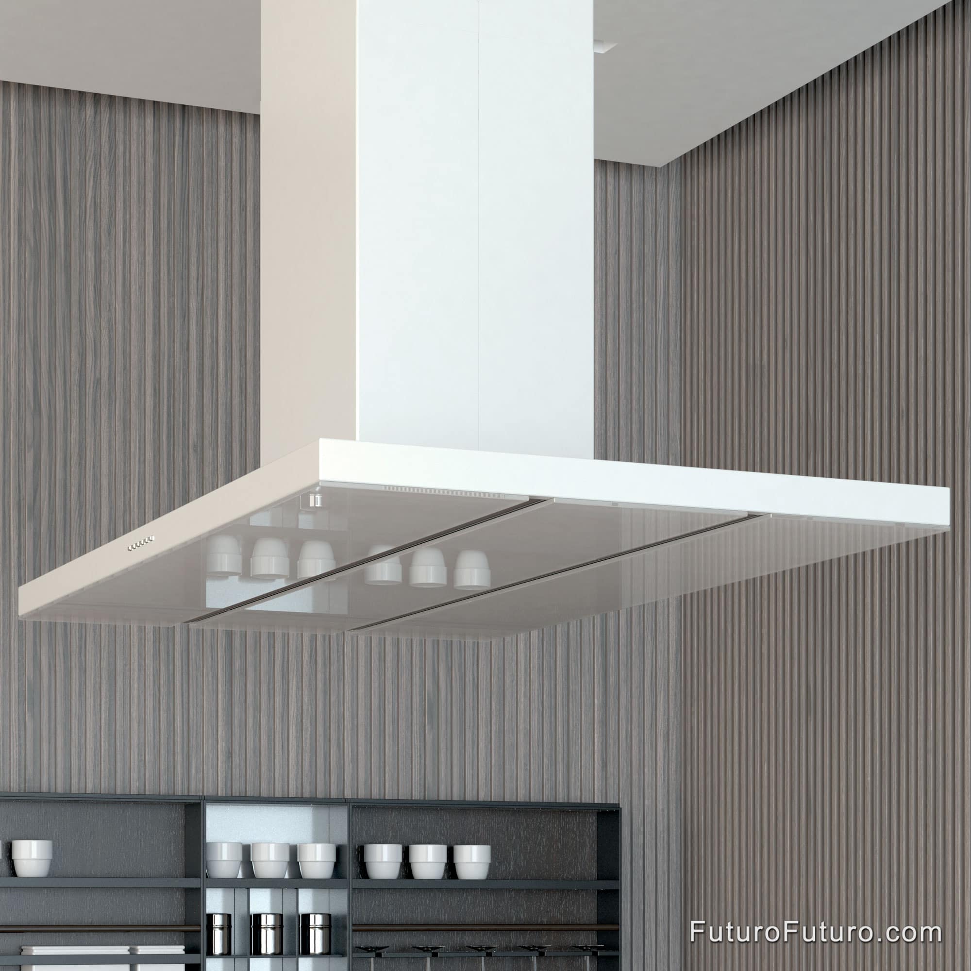 48″ Viale White Island Range Hood IS48VIALEWHT