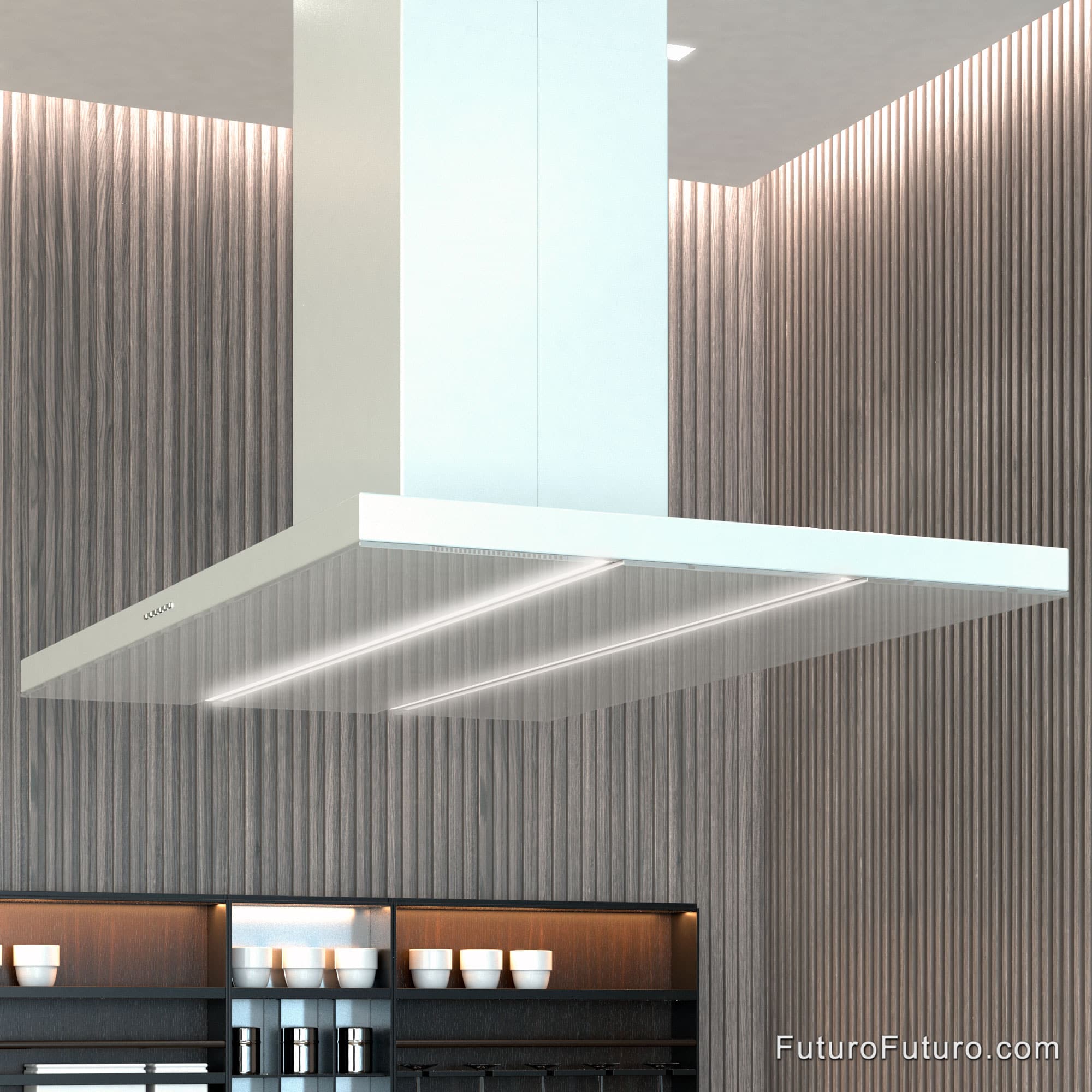 48″ Viale White Island Range Hood IS48VIALEWHT