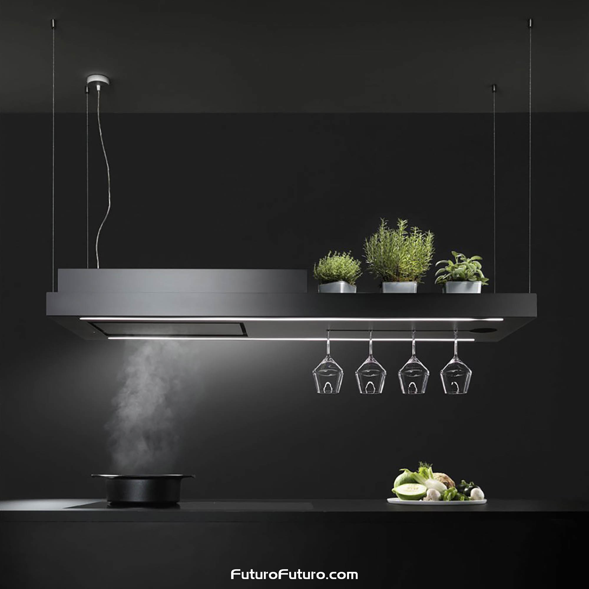 63″ Horizon Bar Island Range Hood IS63HORIZONBAR