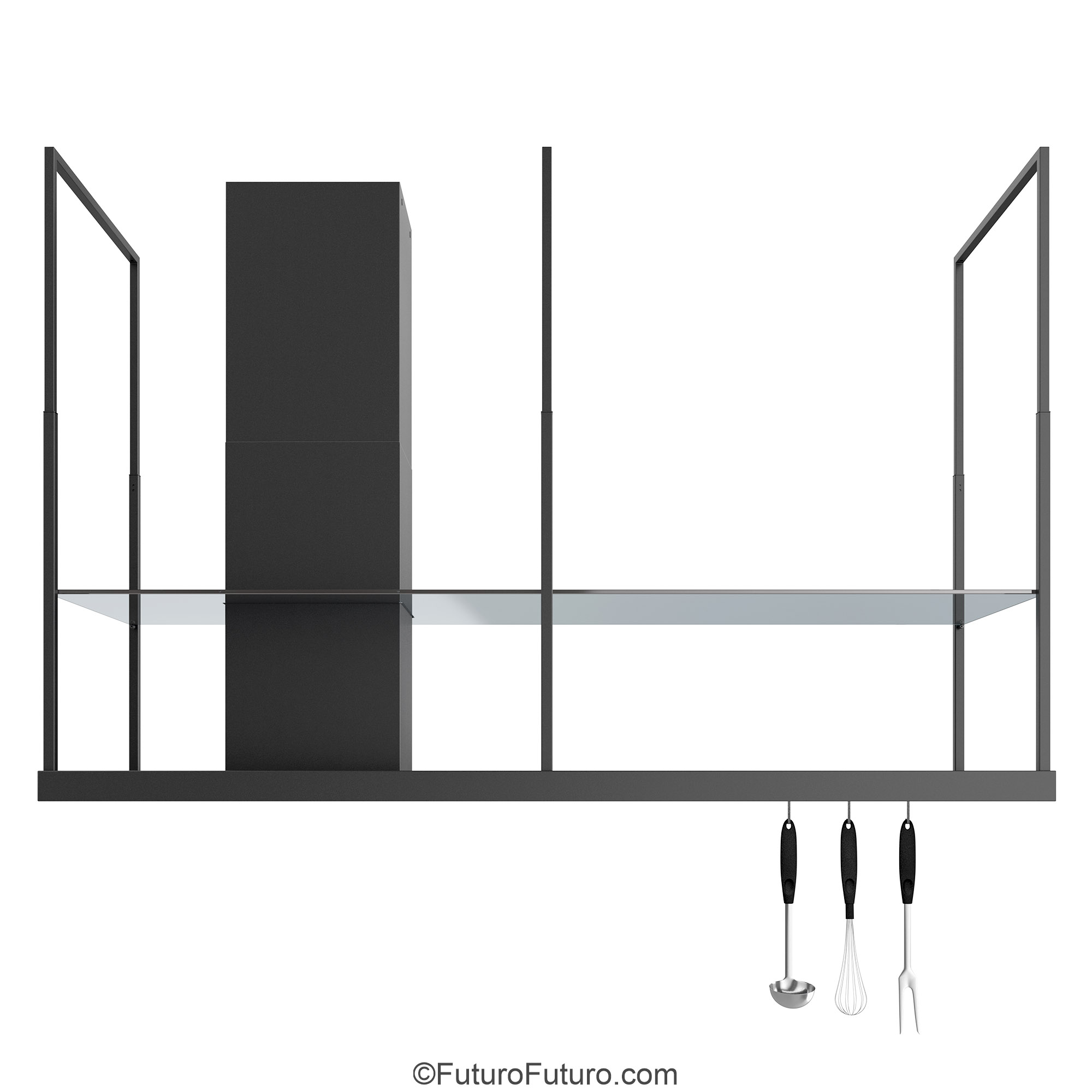 69″ Cage Black Island Range Hood IS69CAGEBLK