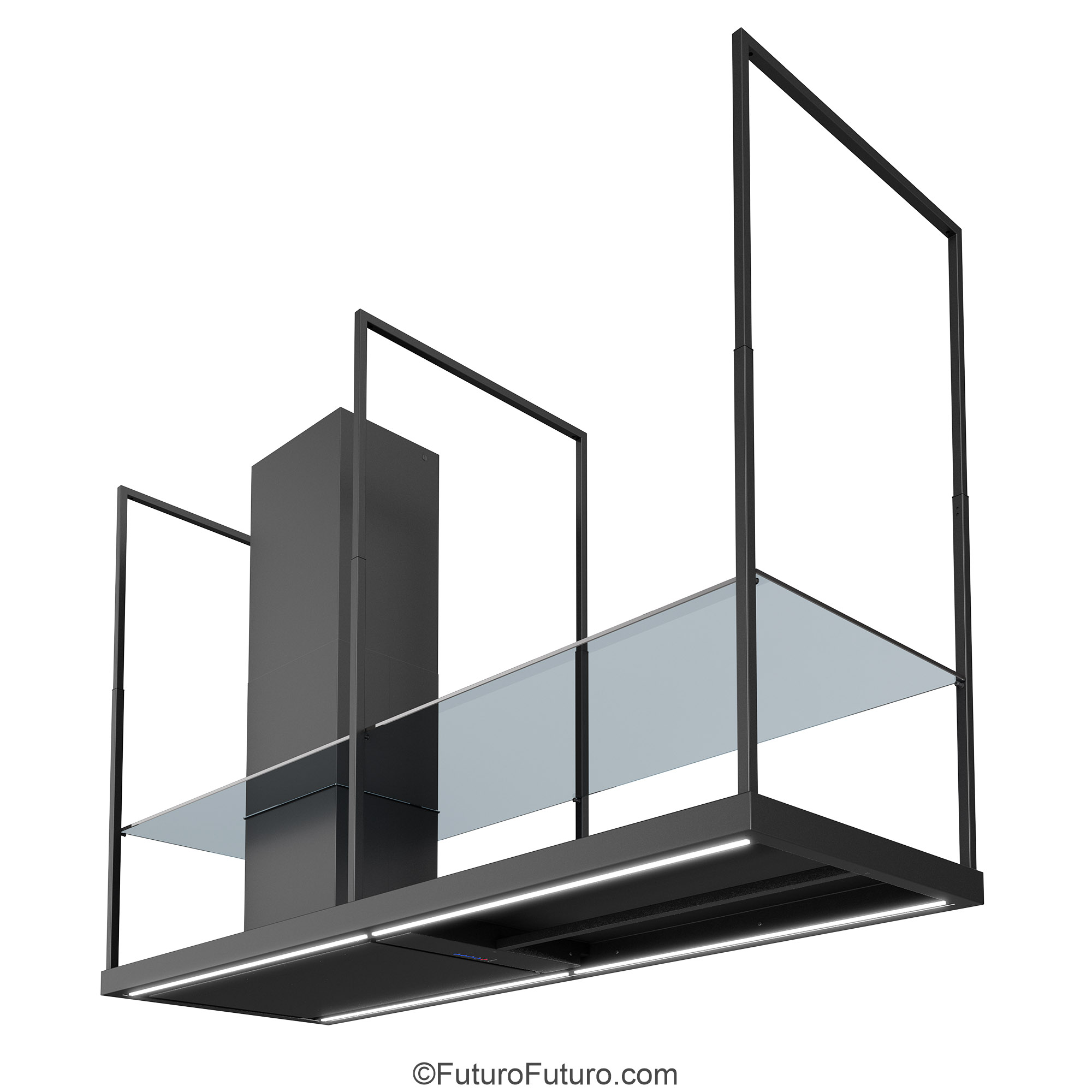69″ Cage Black Island Range Hood IS69CAGEBLK