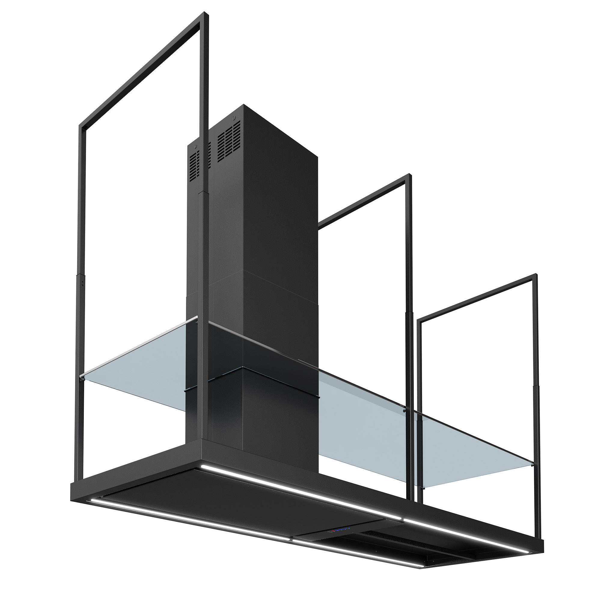 69″ Cage Black Island Range Hood IS69CAGEBLK
