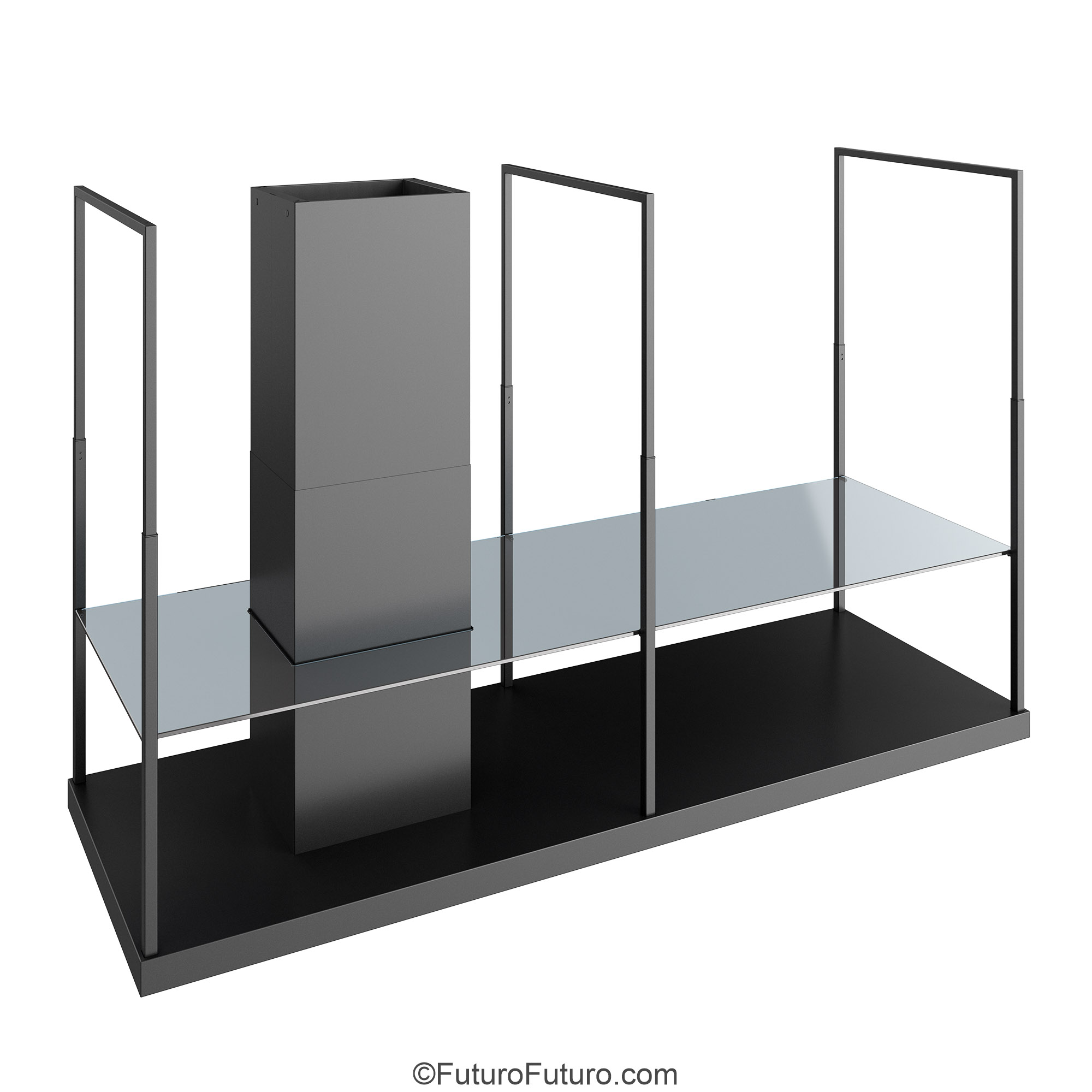 69″ Cage Black Island Range Hood IS69CAGEBLK
