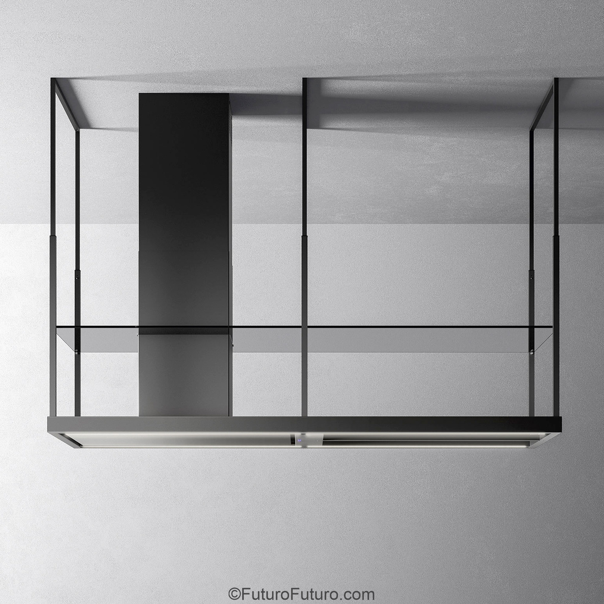 69″ Cage Black Island Range Hood IS69CAGEBLK