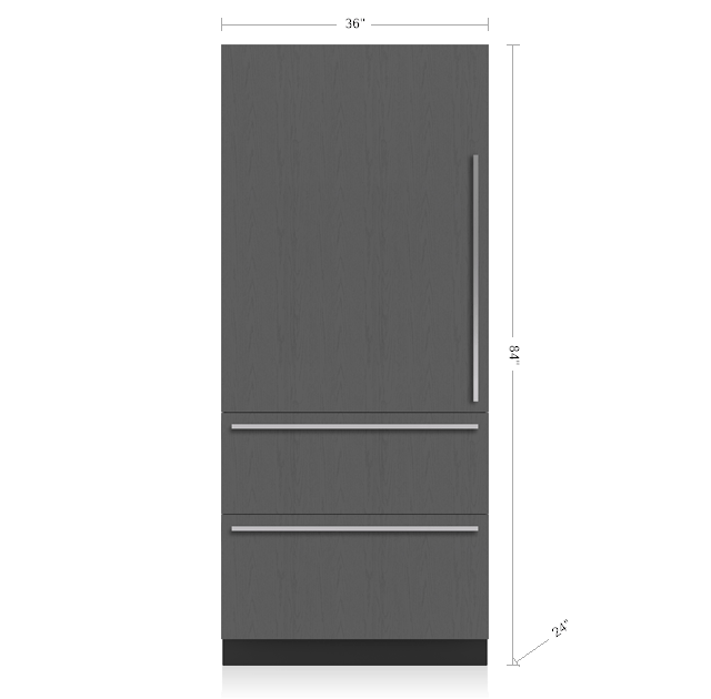 36" Designer Over-and-Under Refrigerator Internal Dispenser - Panel Ready IT36RID