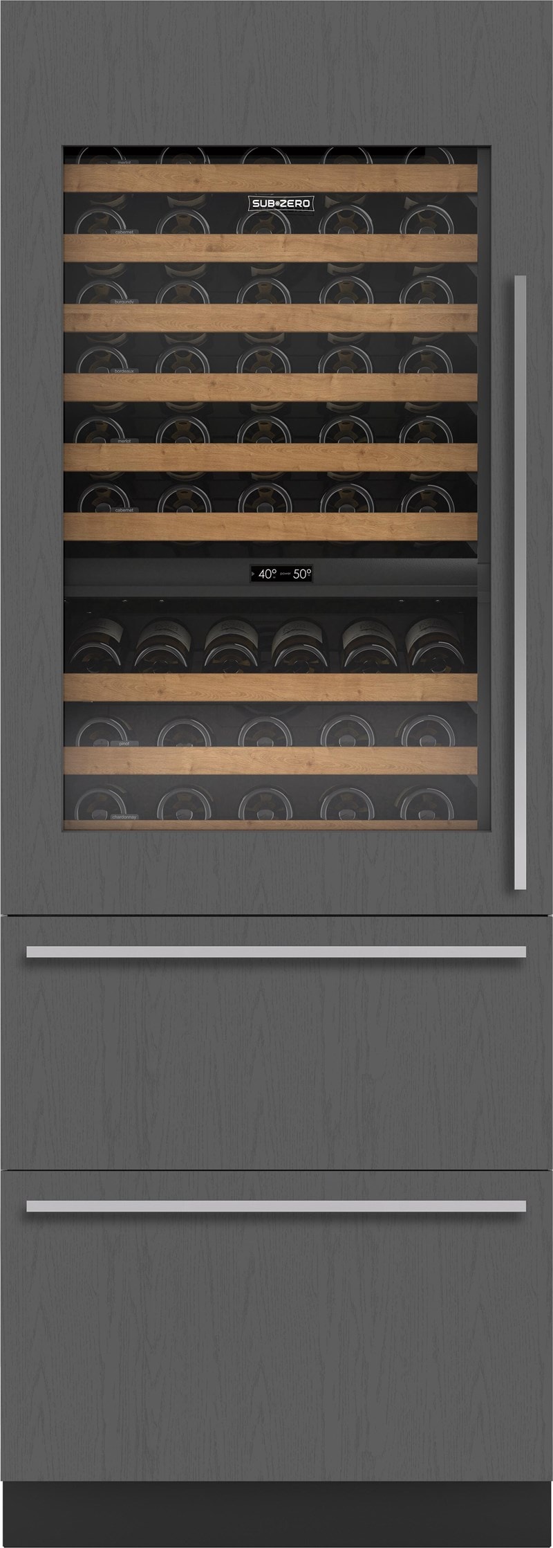 30" Designer Wine Storage with Refrigerator Drawers - Panel Ready IW30R