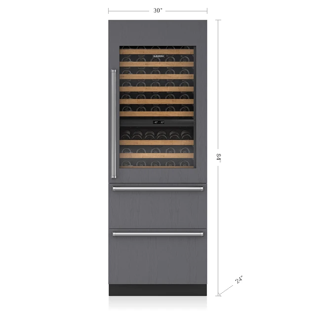 Legacy Model - 30" Designer Wine Storage with Refrigerator Drawers - Left Hinge IW30RALH