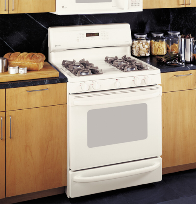GE Profile 30" Free-Standing Dual Fuel Range Bisque J2B900CEFCC Picture 1