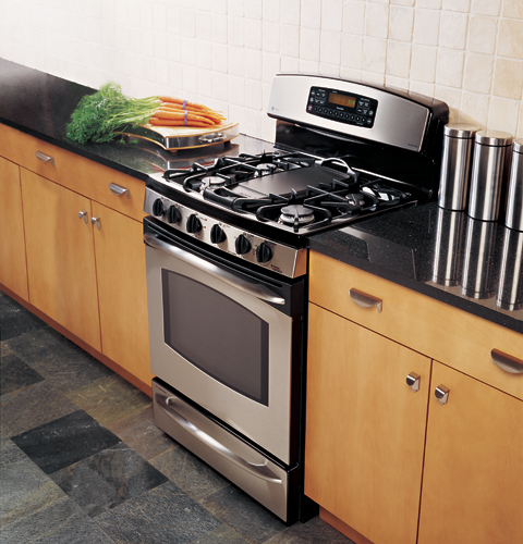 30" Free-Standing Dual-Fuel Double Oven Range J2B918SEKSS, product image 3 of 10