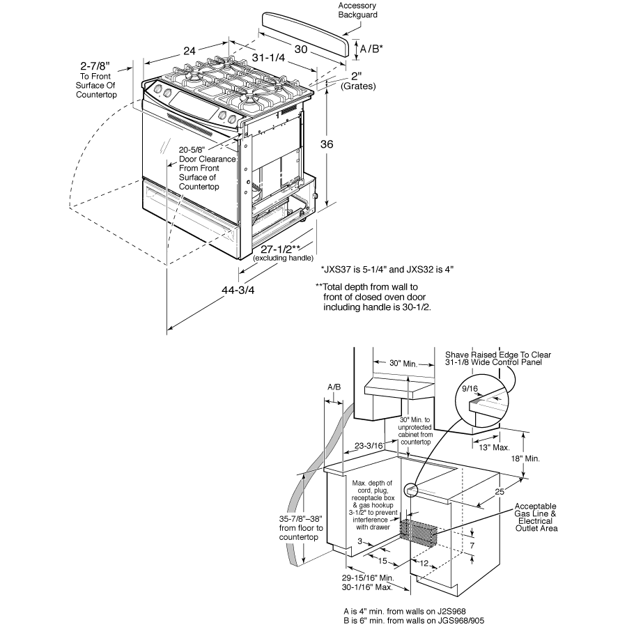 30" Dual Fuel Slide-In Range J2S968SEKSS