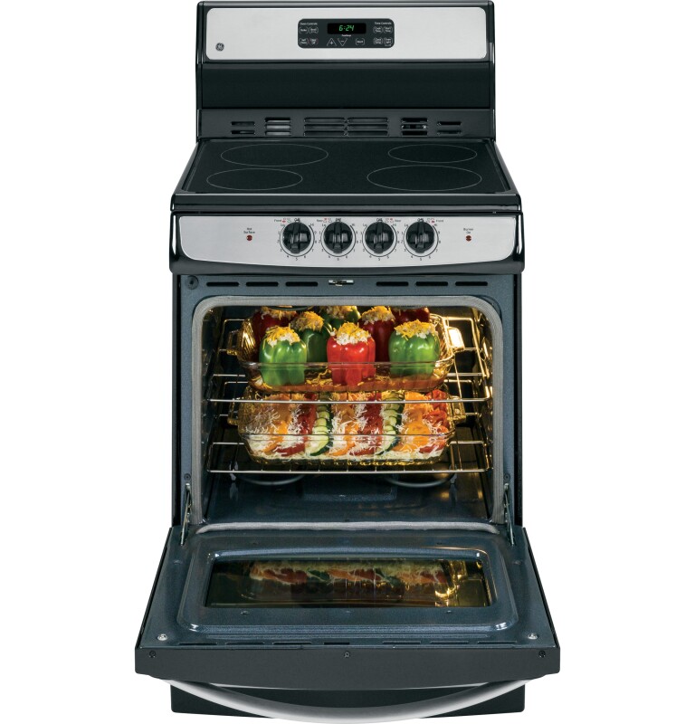 GE 24" Self Clean Free-Standing Electric Range Stainless Steel JA624RNSS Picture 1