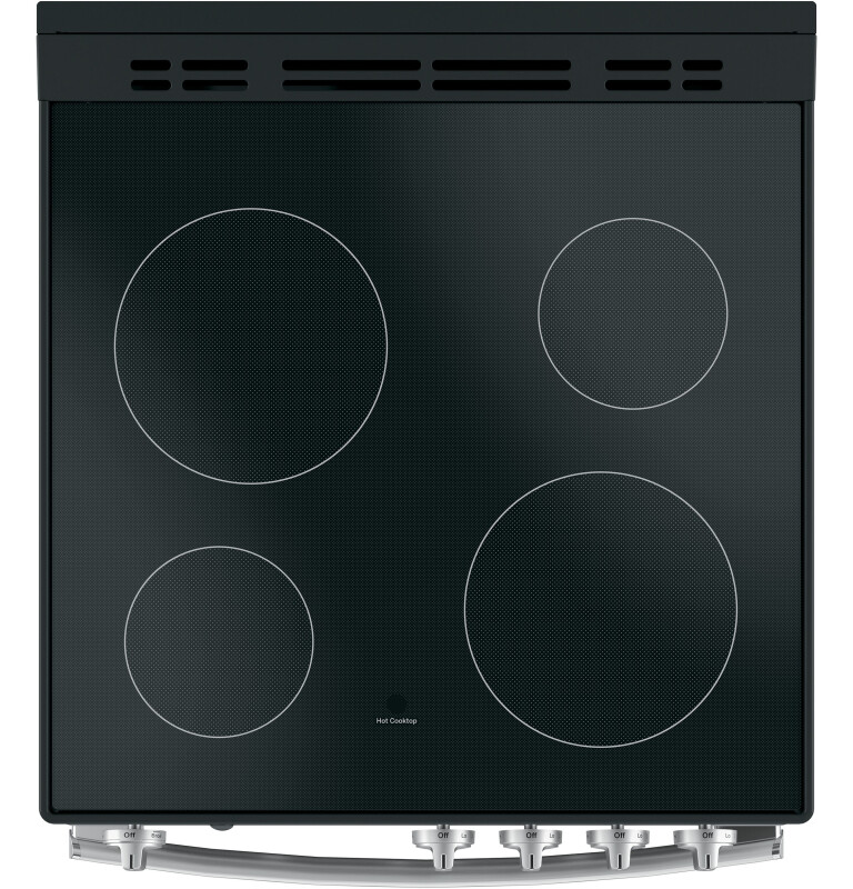24" Free-Standing/Slide-in Front Control Range with Steam Clean and Large Window view 4