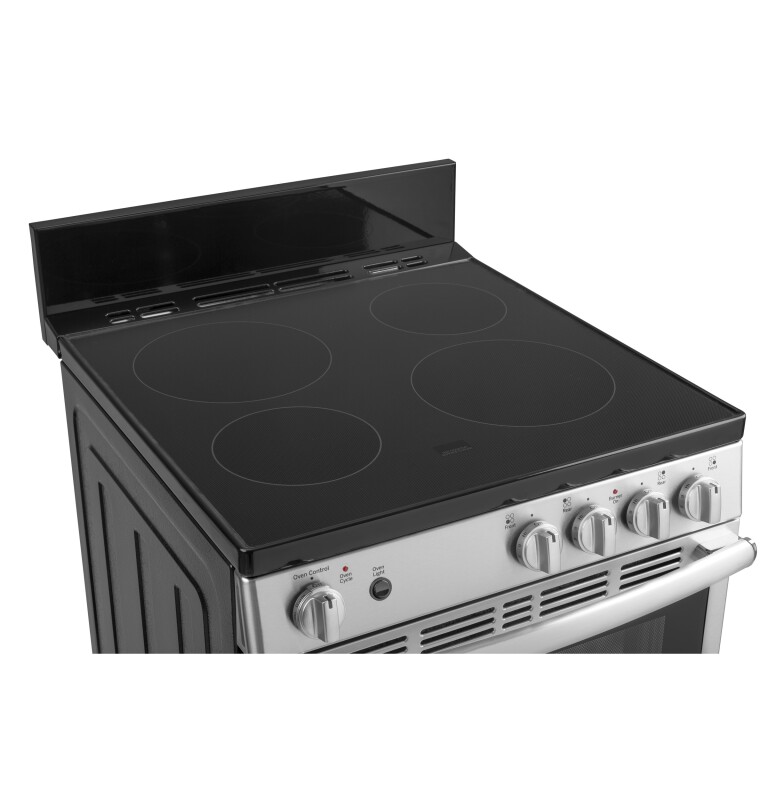 24" Free-Standing/Slide-in Front Control Range with Steam Clean and Large Window view 8