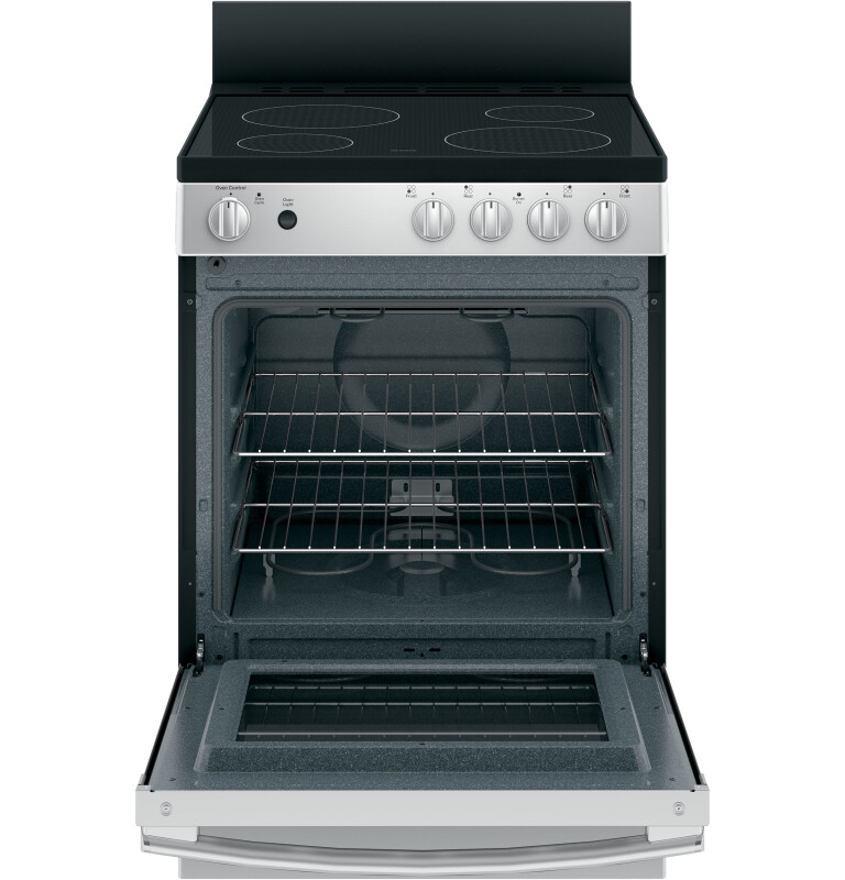 24" Free-Standing/Slide-in Front Control Range with Steam Clean and Large Window view 9