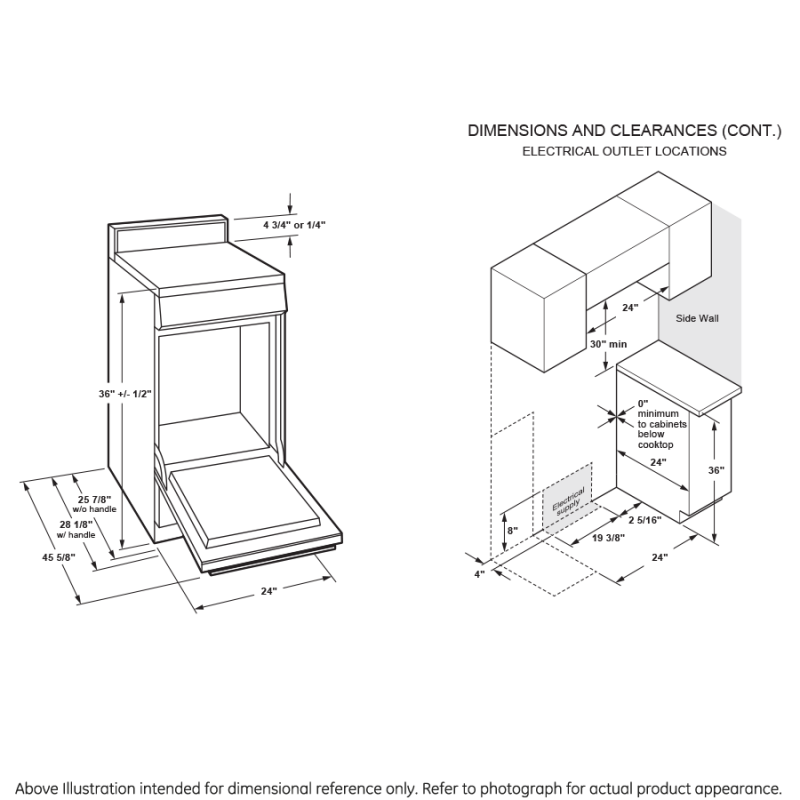 24" Free-Standing/Slide-in Front Control Range with Steam Clean and Large Window view 13