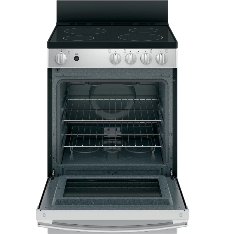 24" Free-Standing/Slide-in Front Control Range with Steam Clean and Large Window JAS640RMSS