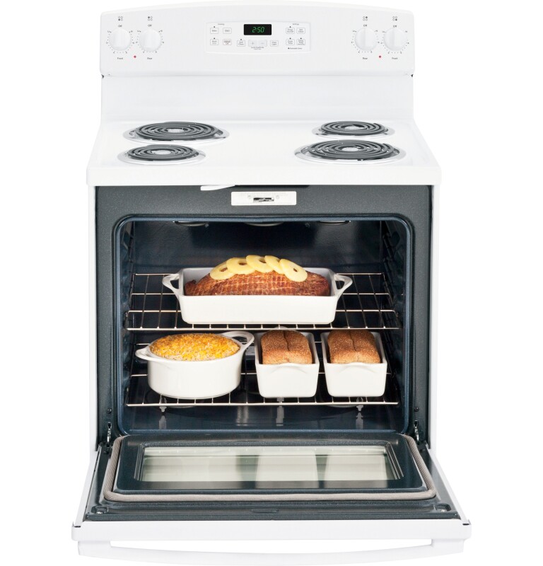 30" Free-Standing Electric Range JB250DFWW, product image 2 of 14