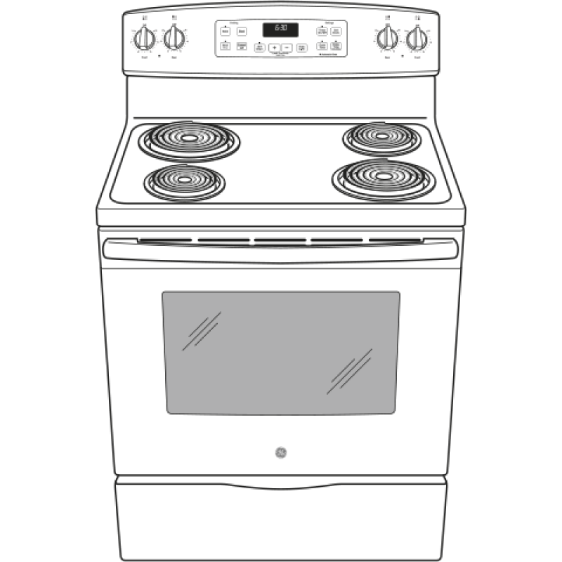 30" Free-Standing Electric Range JB250DFWW, product image 13 of 14
