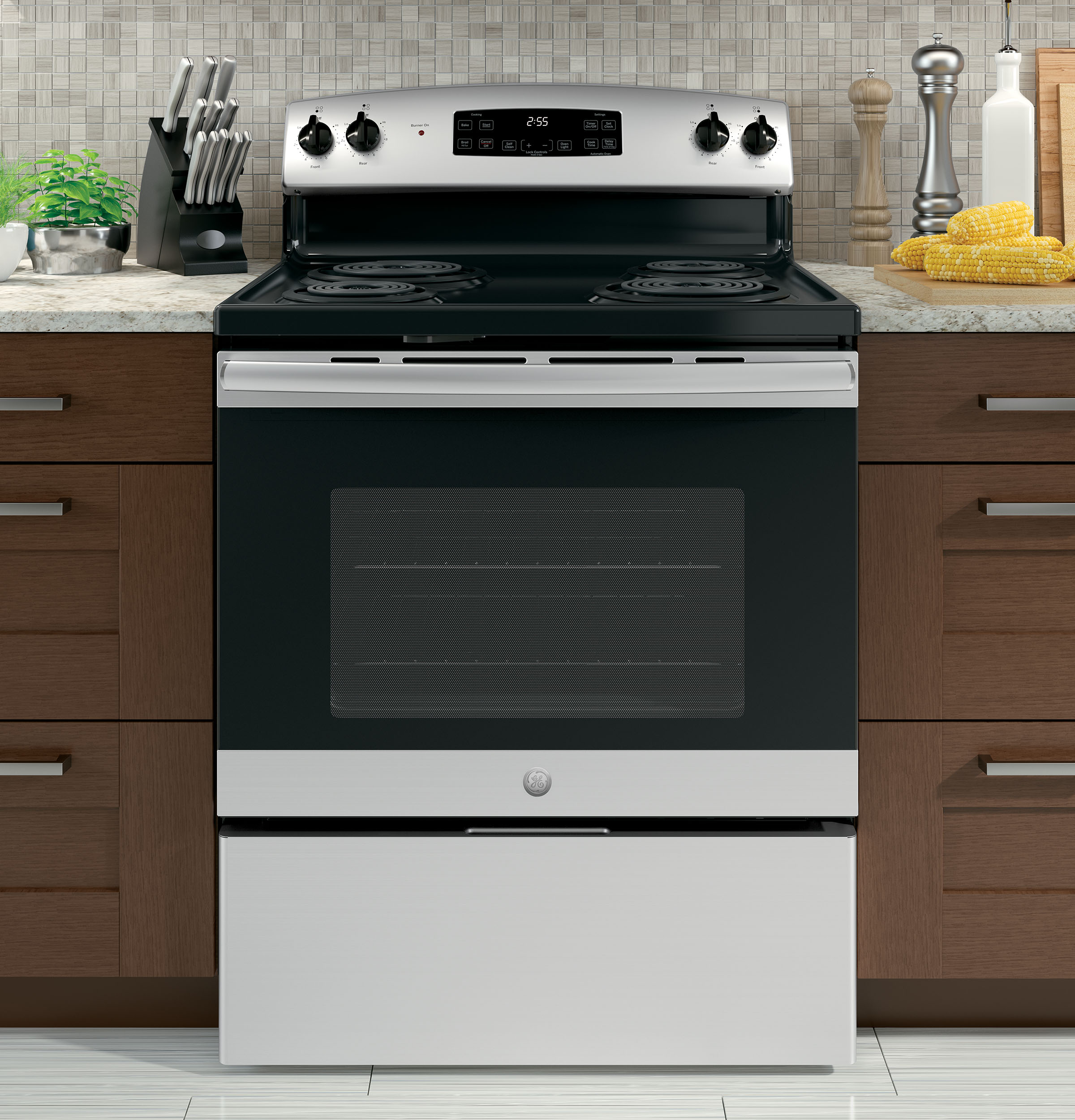 30" Free-Standing Electric Range JB255RKSS, product image 6 of 9