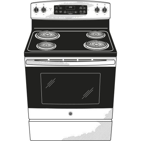 30" Free-Standing Electric Range JB255RKSS, product image 8 of 9
