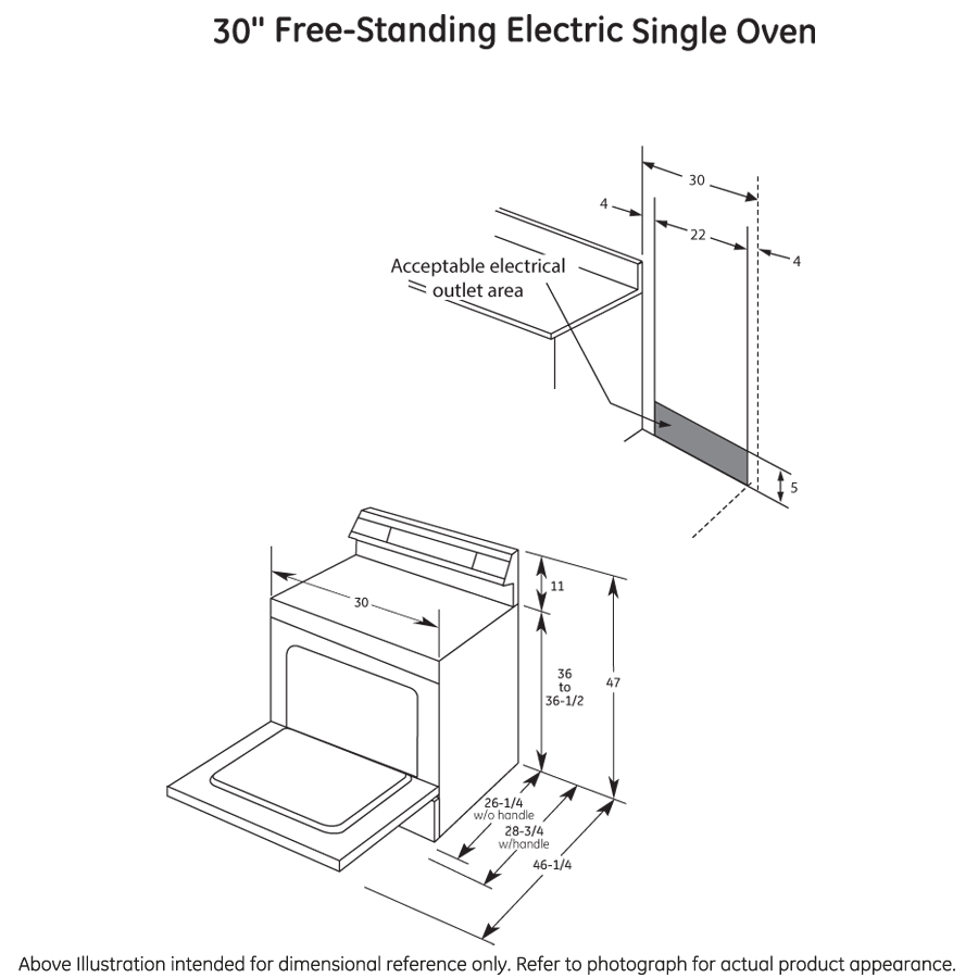 30" Free-Standing Electric Range JB255RKSS, product image 9 of 9