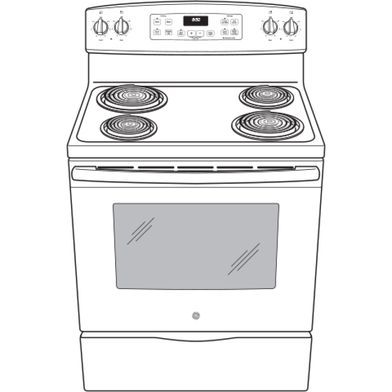 30" Free-Standing Self-Clean Electric Range JB258DMCC