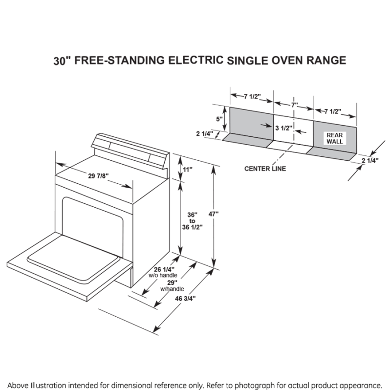 30” Free-standing Electric Radiant Smooth Cooktop Range JB480DMBB