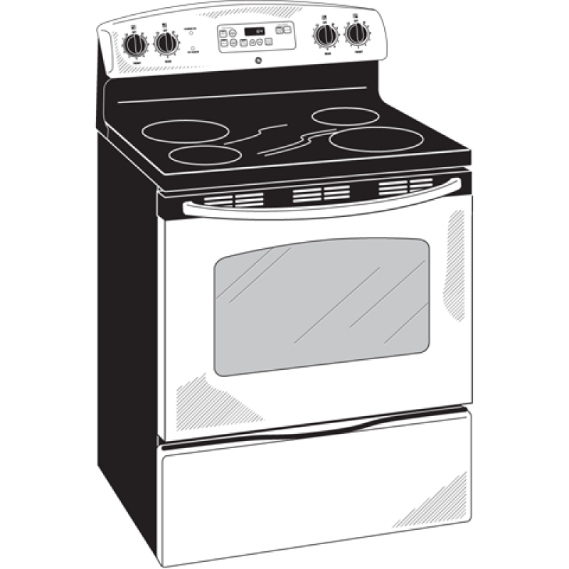 30" Free-Standing CleanDesign Electric Range JB620SRSS, product image 2 of 3