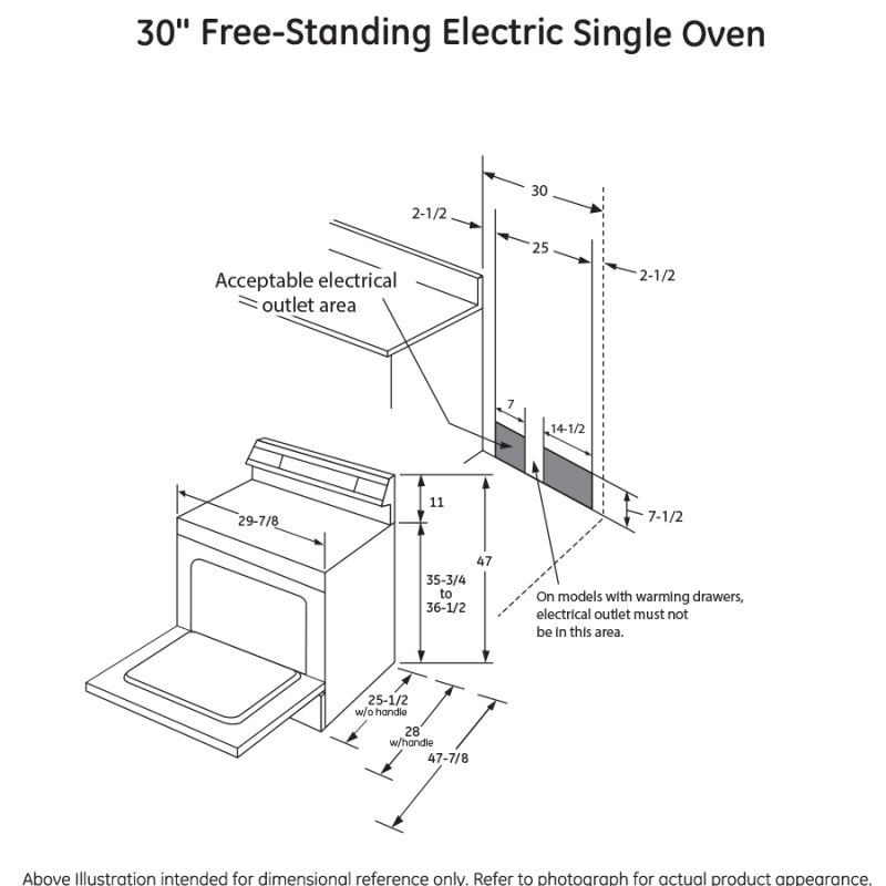 30" Free-Standing Electric Range JB625DKBB