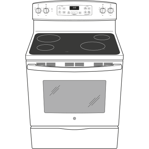 30" Free-Standing Electric Range JB625DKWW