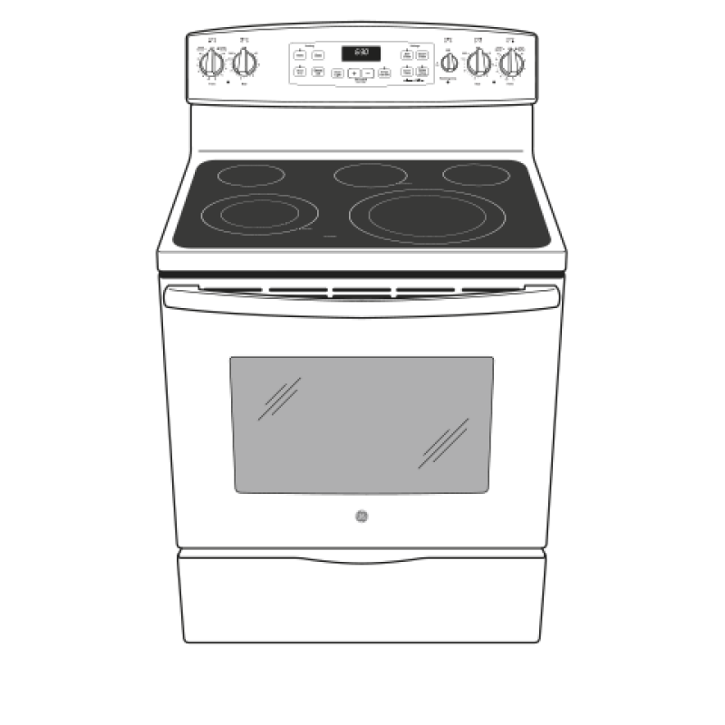 30" Free-Standing Electric Range JB650DFWW, product image 10 of 11