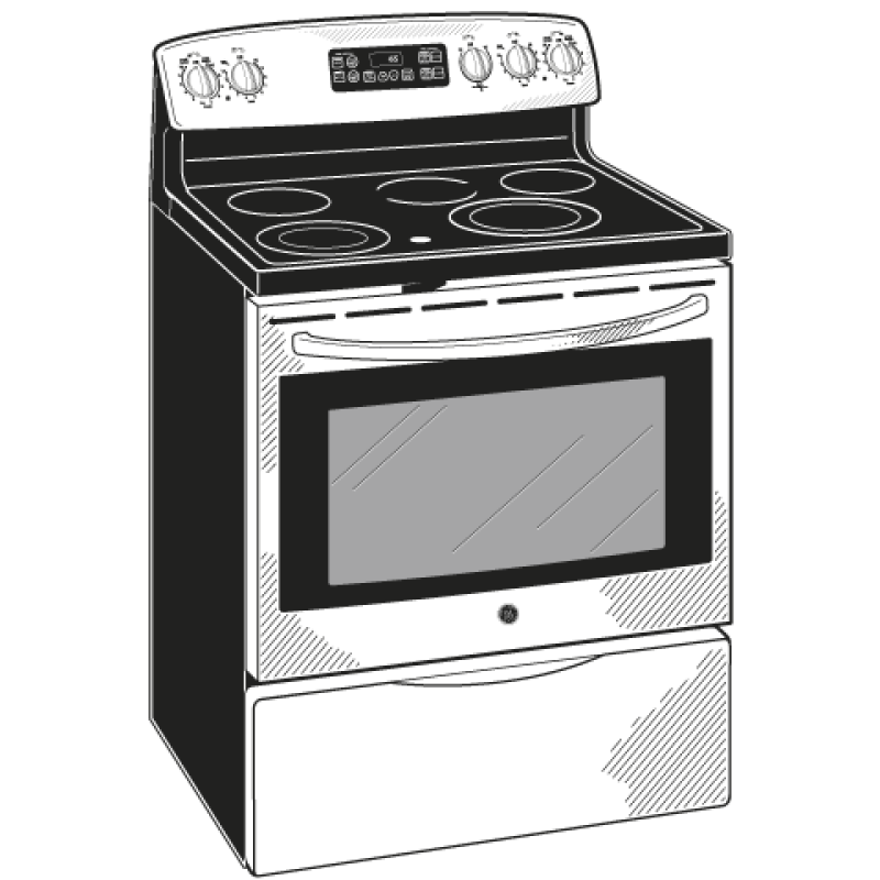 30" Free-Standing Electric Range JB650EDES