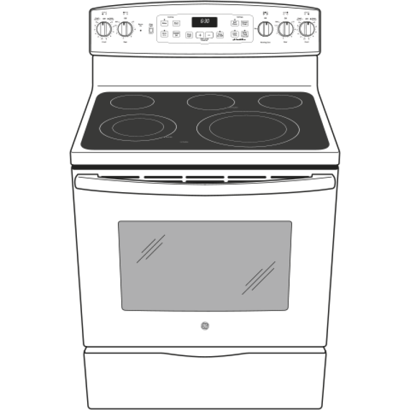 30" Free-Standing Electric Convection Range JB655DKBB
