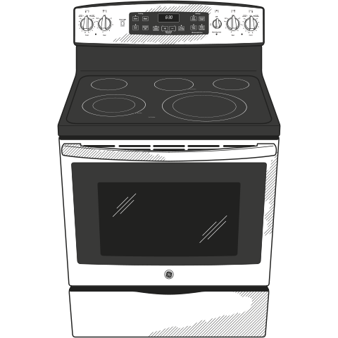 30" Free-Standing Electric Convection Range JB695SFSS