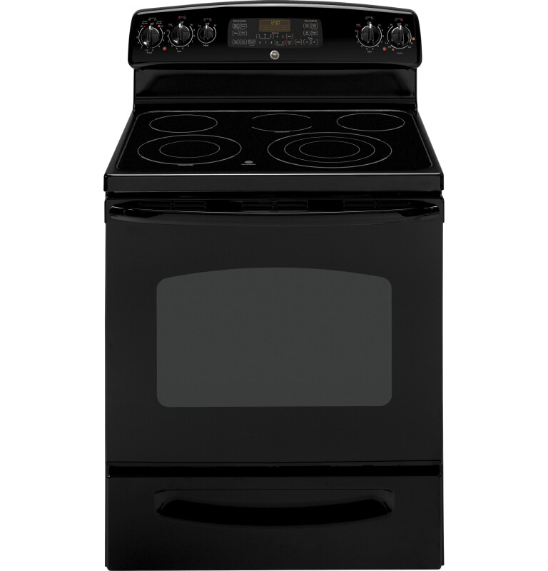 GE 30" Free-Standing Electric Range with Warming Drawer Black JB705DTBB Picture 1