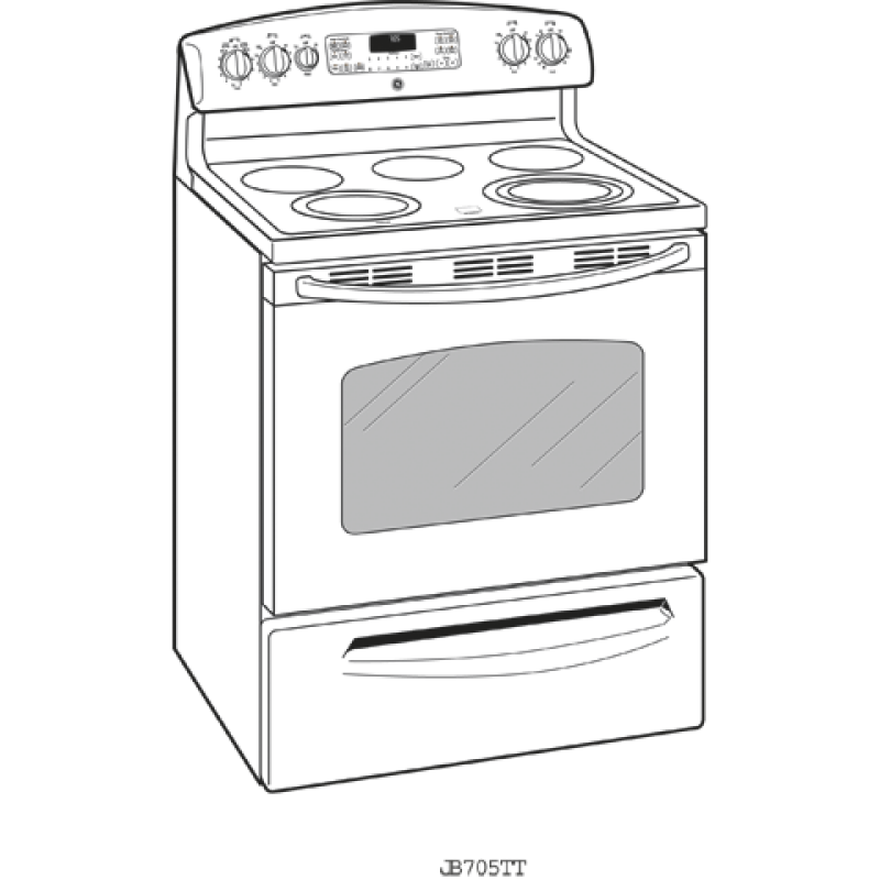30" Free-Standing Electric Range with Warming Drawer JB705TTCC, product image 8 of 9