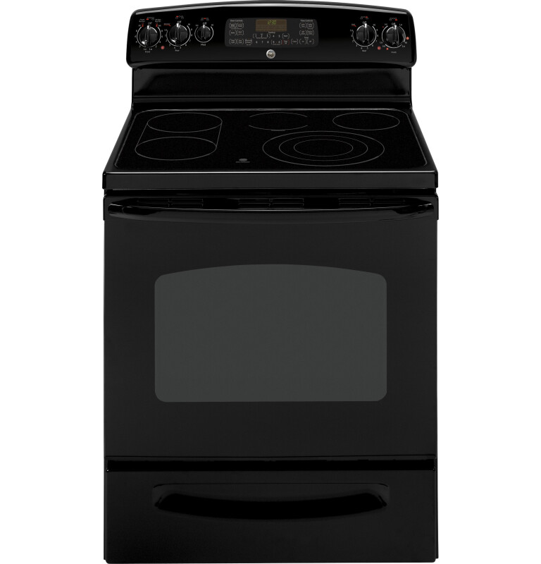 Adora series by GE 30" Free-Standing Electric Convection Range with Warming Drawer JB710DTBB